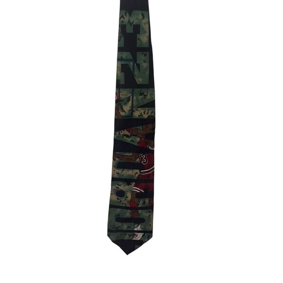 Lot Michael Jordan X Bugatchi Vintage silk Neck Tie Jordan 23 AND vtg BULLS tie - Picture 5 of 14